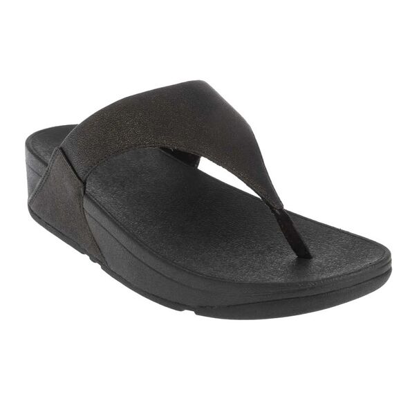 FitFlop Womens/Ladies Lulu Shimmer Toe Post Sandals / Black